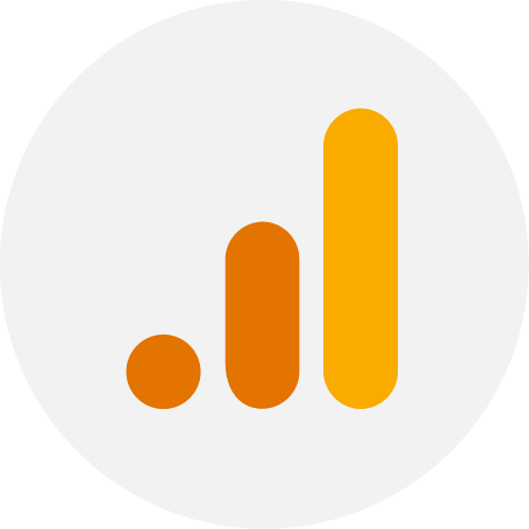 Icon of Google Analytics logo.